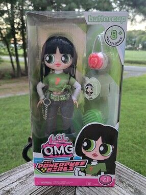 L.O.L. Surprise! OMG Buttercup Doll – Green Outfit with Black Hair